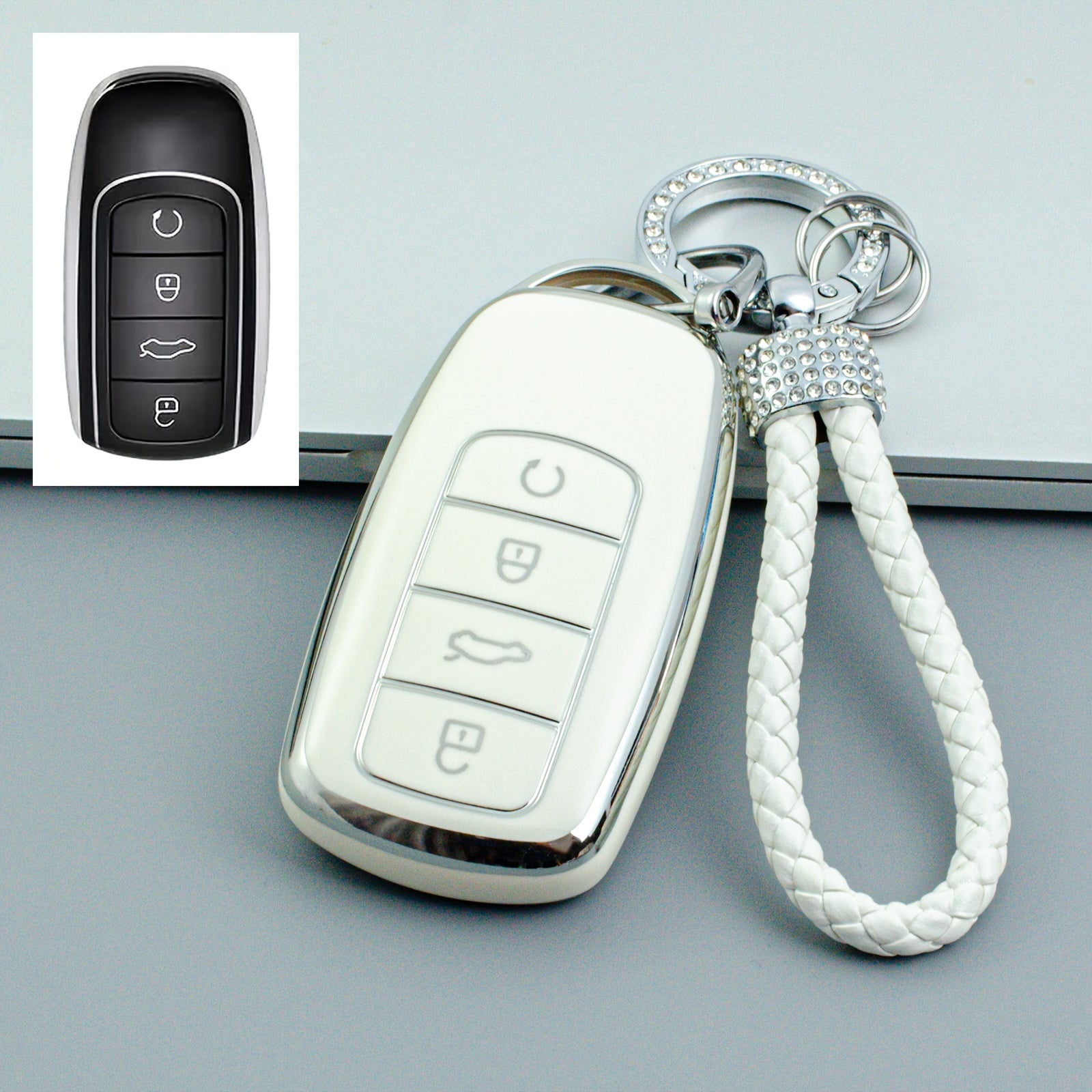 Soft TPU Key Fob Cover for Car Key Protector Compatible with Tigo 7/8 Plus C5