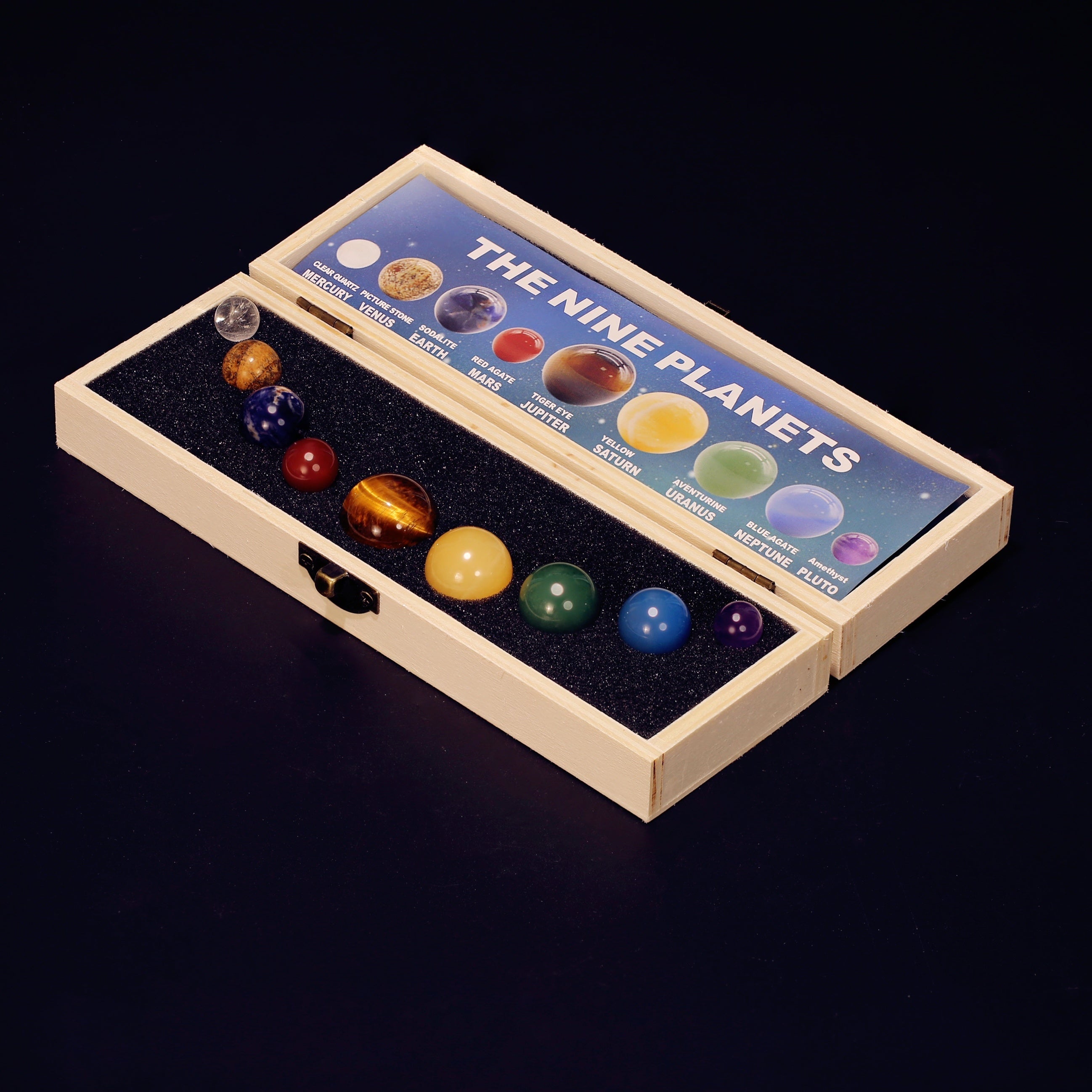 Bola de cristal de los nueve planetas, adorno de escritorio, caja de regalo, decoración para el hogar