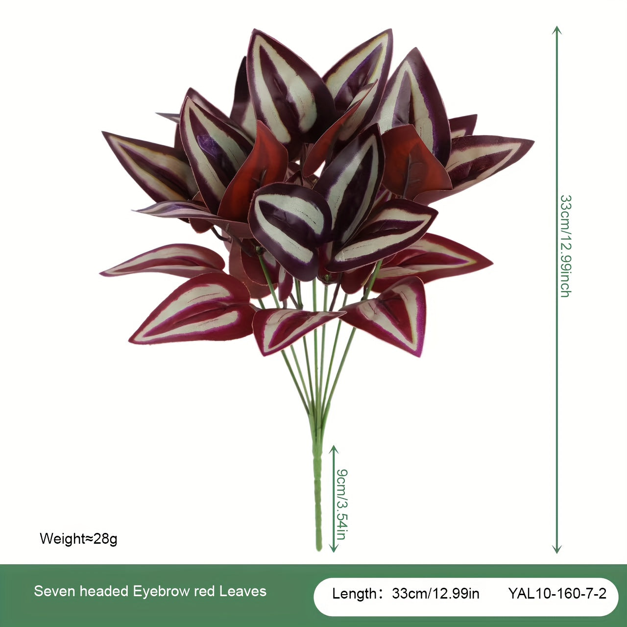 Artificial Plant Faux Bonsai Green Leaf for Indoor Outdoor Decor 1pc