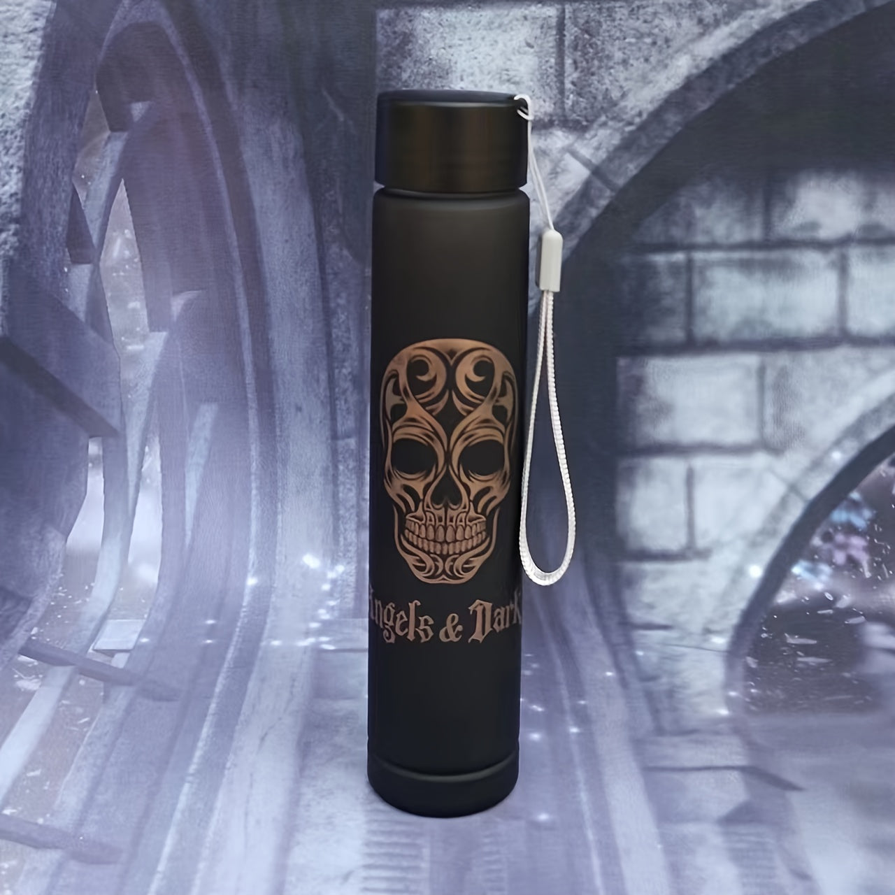 Dark Skull and Angel Water Bottles 300ml 700ml 2000ml Leak-Proof Durable