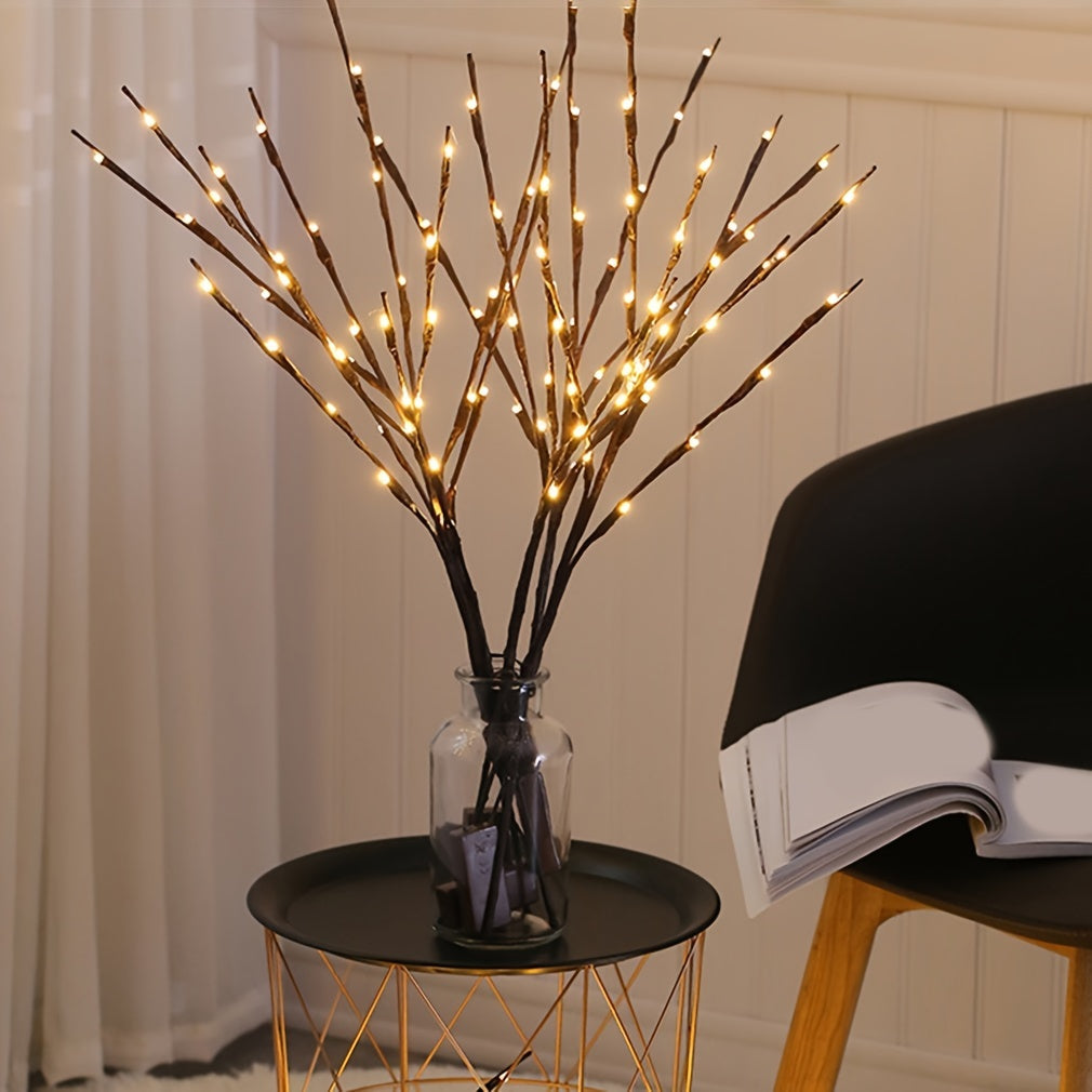 Luces de cadena de 20 ramas de árbol estilo Art Deco con patrón geométrico para sala de estar y dormitorio