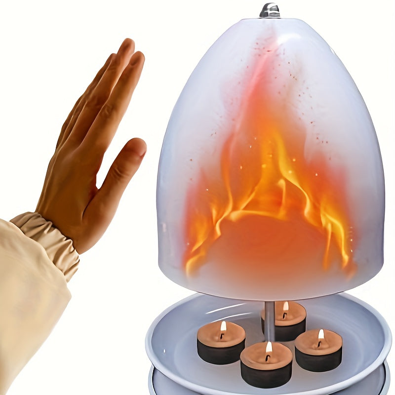 Портативный металлический нагреватель для свечей для использования на улице, без батареи, теплое сияние, кемпинг