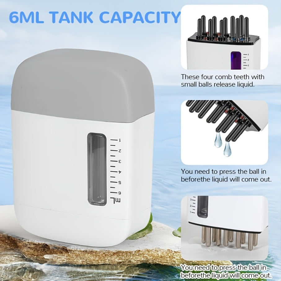 Bosh terisini massaj qilish va ildizni davolash uchun oq sochli aplikator taroq cho'tkasi, quruq yoki nam holda ishlatilishi mumkin, batareya yoki USB orqali zaryadlanadi, ≤36V, 300mAh litiy polimer, mukammal sovg'a.