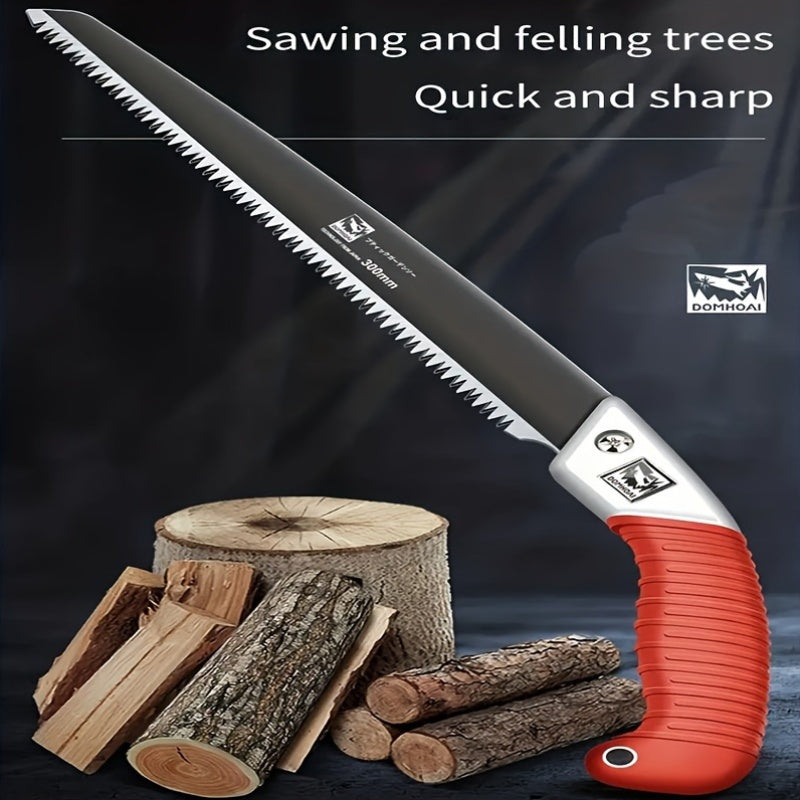 Manual Carbon Steel Hand Saw for Trees and Garden Pruning with Protective Case