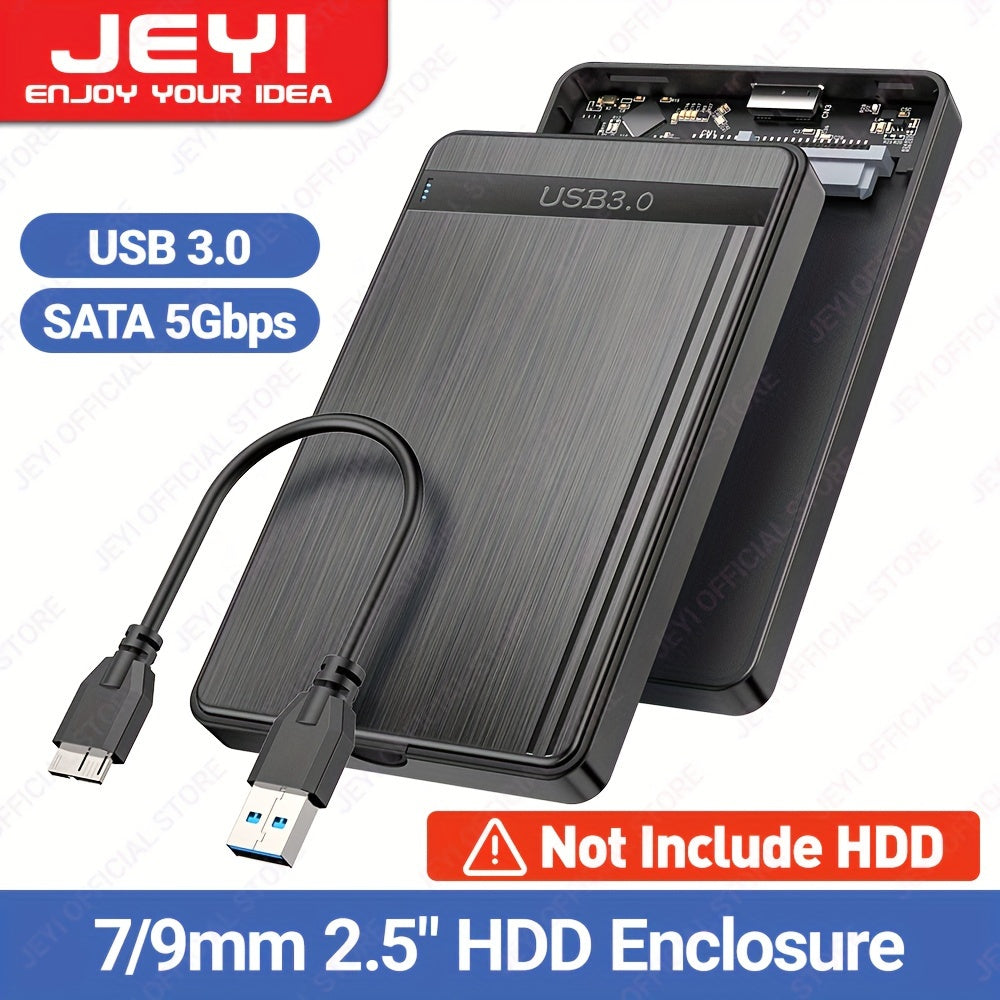 2.5 Inch SATA SSD External Enclosure USB 3.0 Black for 7-9.5mm Drives
