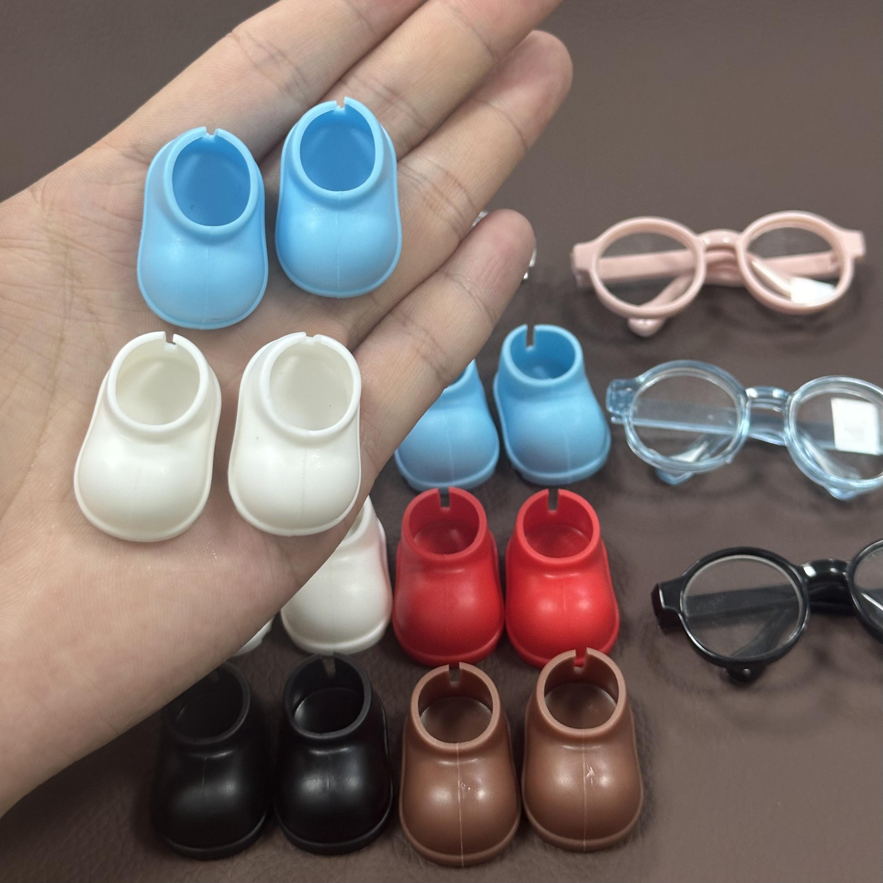 Kids Shoe and Glasses Decorations Soft Rubber Mix Colors Accessories
