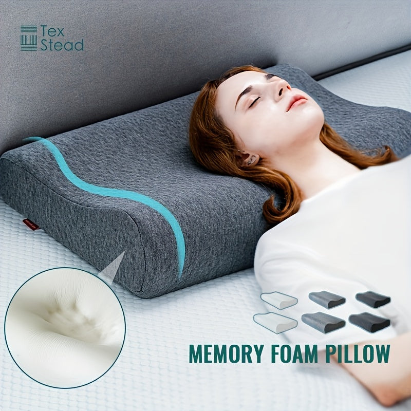 Memory Foam Pillow for Neck and Cervical Support Contour Shape for Comfortable Sleep
