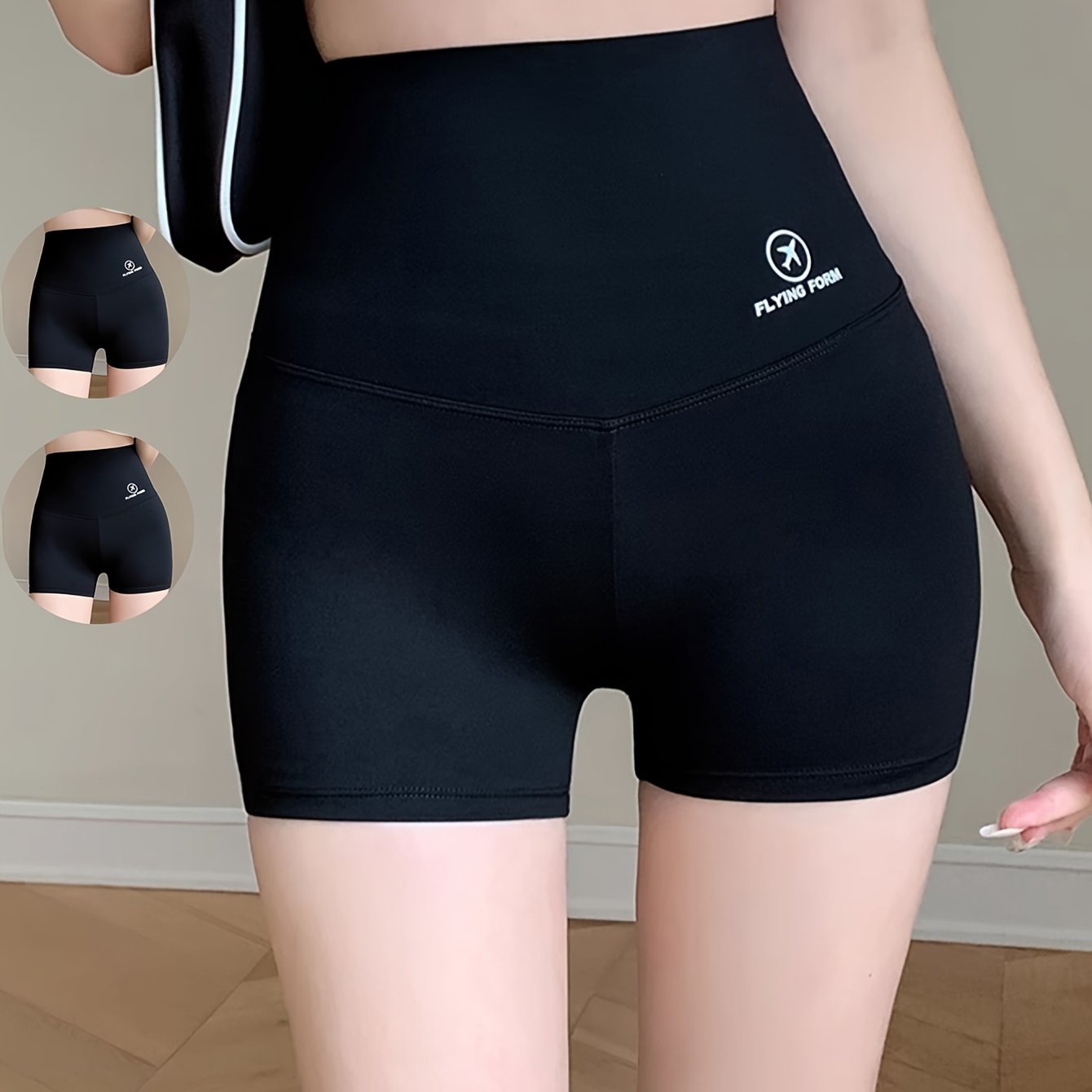 Women Shaping Pants Thin Summer Style Abdomen-Lifting Glute Support Anti-Slip Traceless Shorts 2 Pack