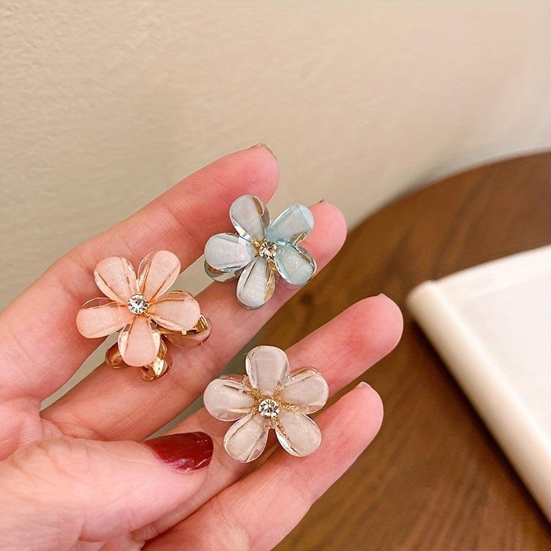 Set of 25 Sparkling Princess Hair Clips with Faux Pearls and Crystals for Flower Crowns and Bangs