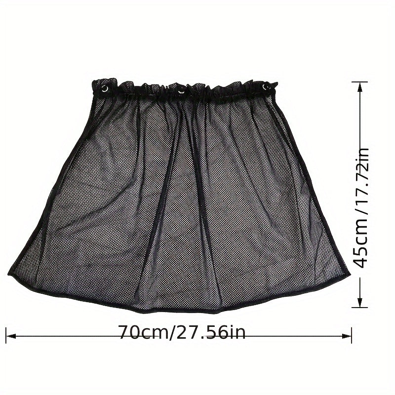 Car Sunshade Curtain Black Mesh Side Barrier for Sedan Truck Van