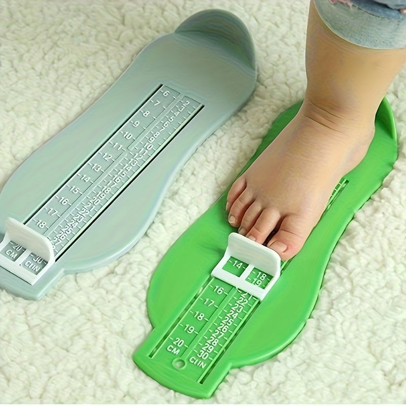 Kids Foot Measuring Device Plastic Shoe Sizer for Youngsters Green White