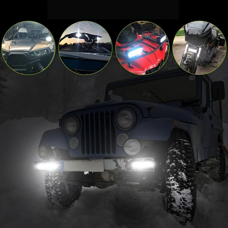 2PCS 72W LED Light Bar Offroad SUV ATV Truck Tractor Boat 12V 24V