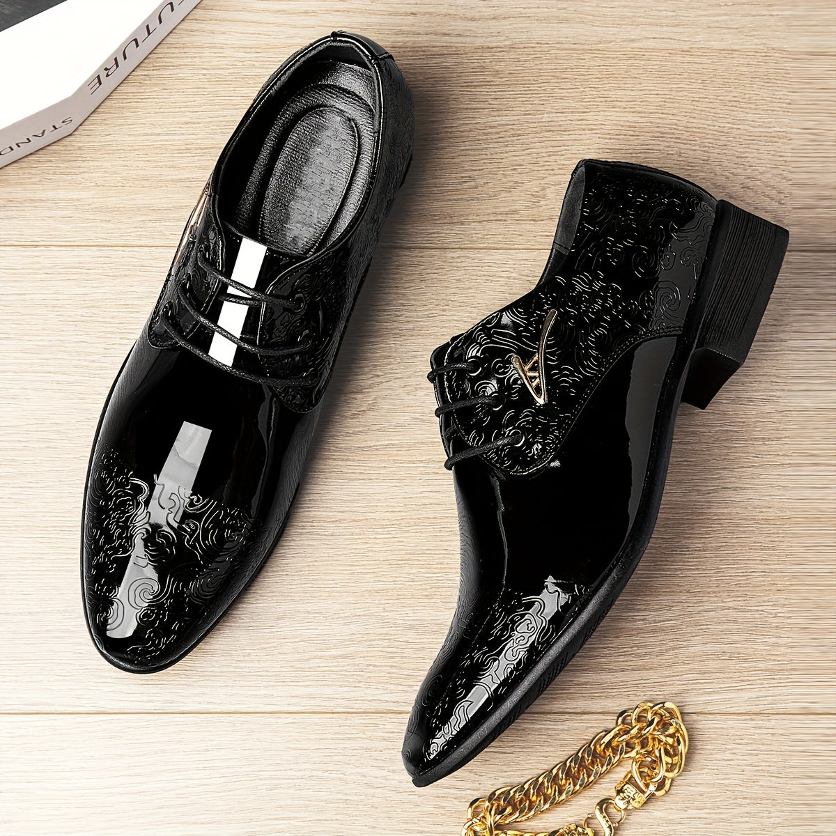 Мужские формальные туфли из микрофибры и синтетической кожи для свадеб и бизнеса