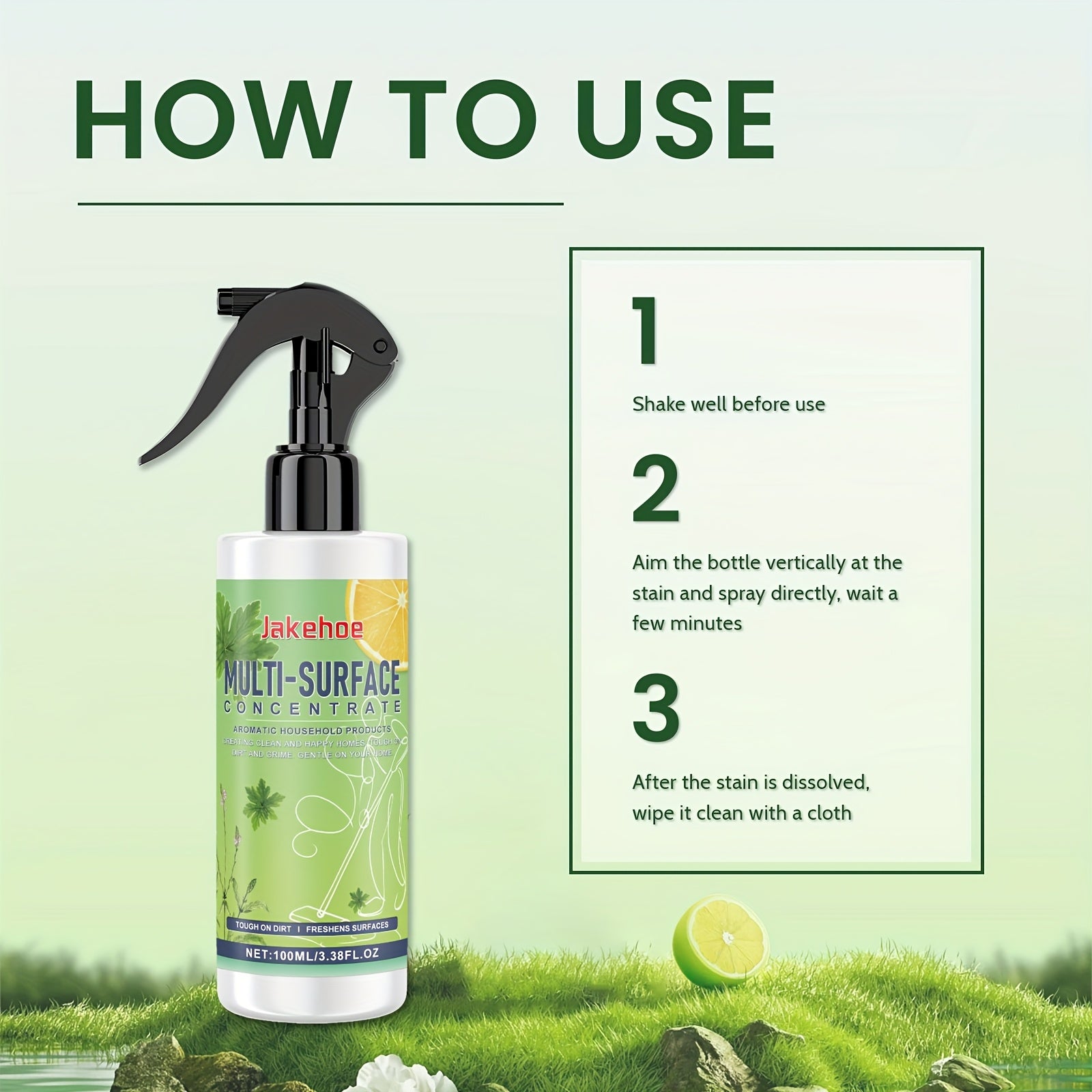 Двухкомплект многофункциональных средств для удаления водяных пятен на различных поверхностях, 100 мл бутылки для столешниц и ванных комнат