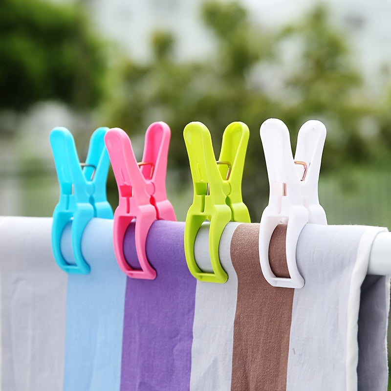 Pack of 5 Large Weather-Resistant Plastic Clothespins for Laundry and Hanging