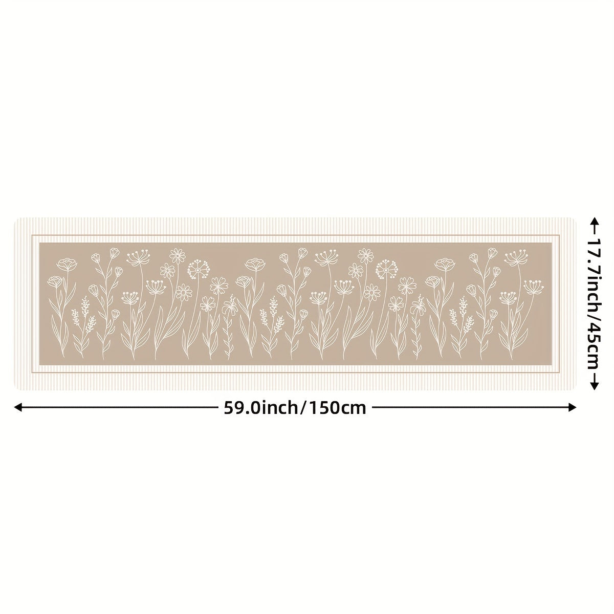 Non-Slip Stain-Resistant Polyester Kitchen Rug Absorbent Easy to Clean