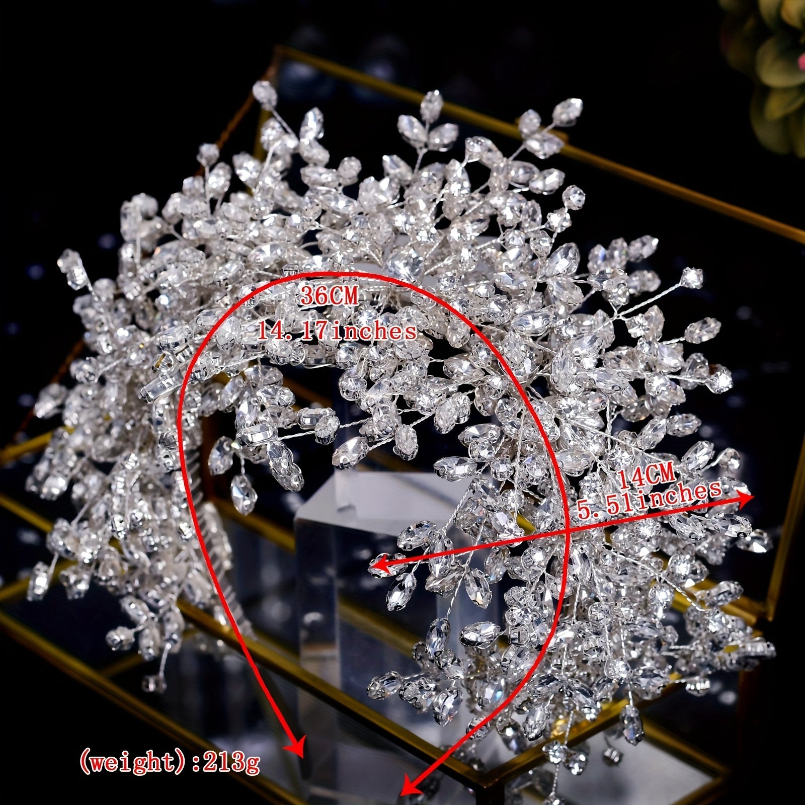 Elegant Snow Queen Headpiece for Brides Rhinestone Crown Accessories