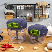 Uy oshxonasiga mo'ljallangan qo'lda go'sht maydalagich, kesgich, sarimsoq maydalagich, bosish maydalagich, sabzavot maydalagich, chili piyoz kesuvchi - RV va uy oshxonalari uchun ko'p maqsadli asbob.