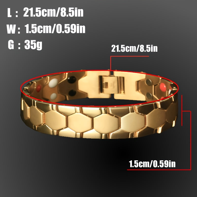Conjunto de pulseras magnéticas para hombres y mujeres, doble fila, 3500 Gauss, regalo para el Día de San Valentín