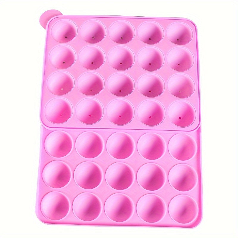 Silicone Lollipop Mold 20 Cavities with Sticks for Cake Pops Chocolate Candy