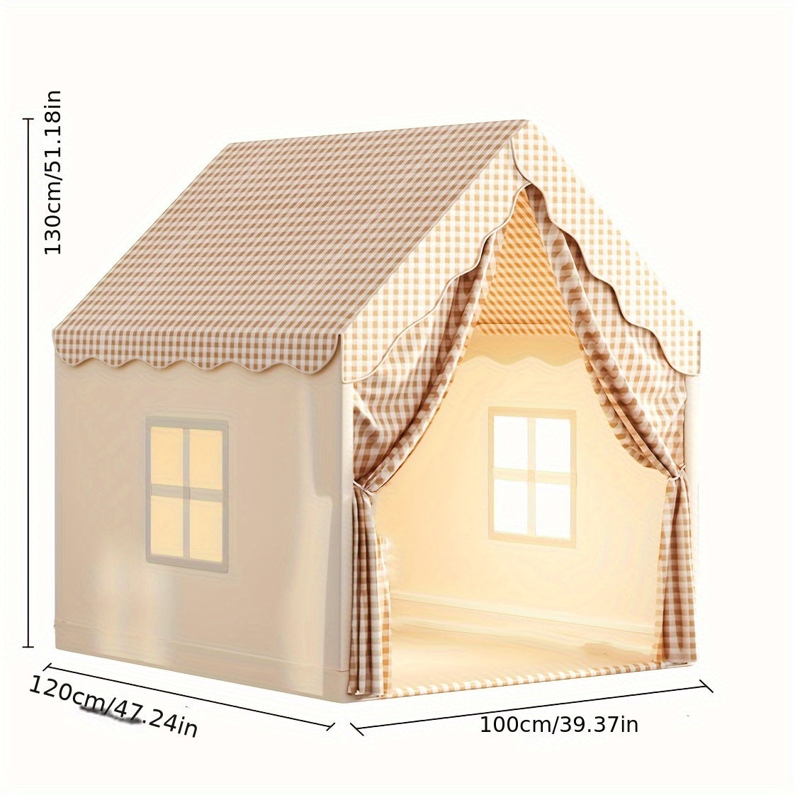 Indoor Playhouse Castle Tent for Kids 3+ Polyester PVC Pretend Play