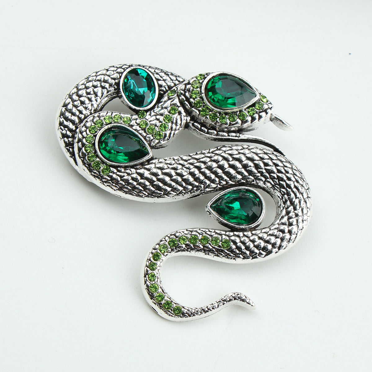 Snake Brooch with Enamel and Rhinestones Irregular Animal Pin Elegant Fashion Accessory