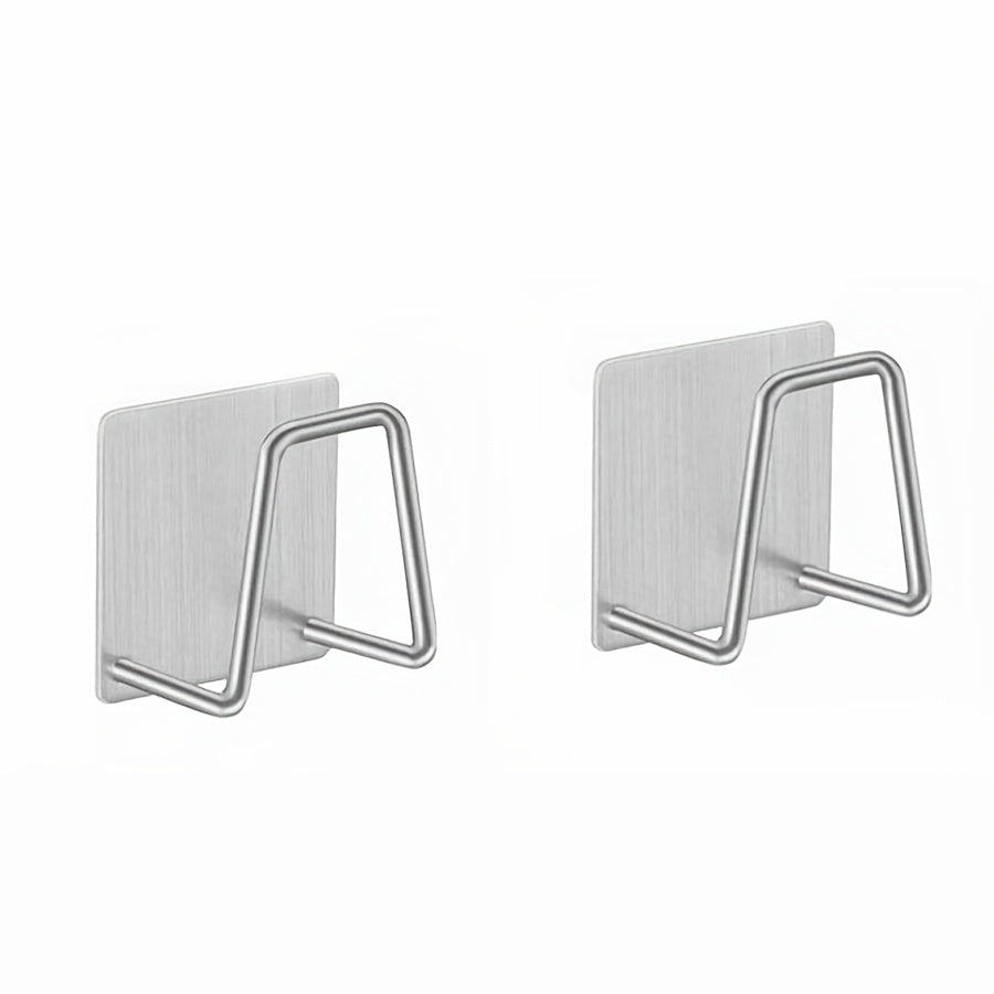 Stainless Steel Kitchen Hooks Set 1/2/4 Self-Adhesive for Sponges and Accessories