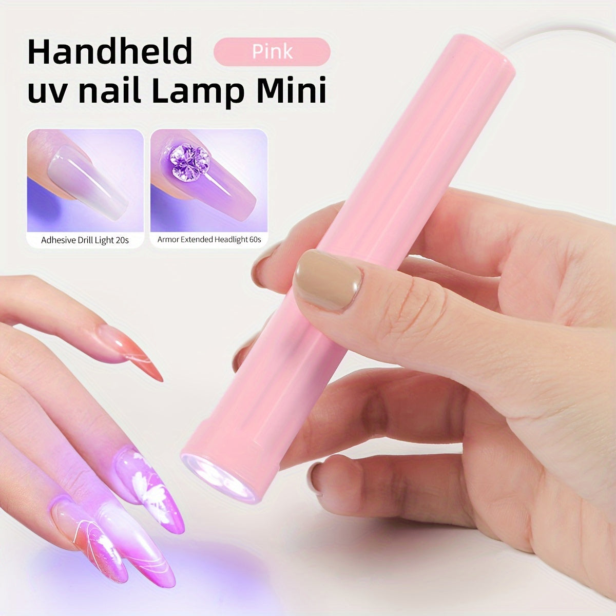 Mini UV LED Nail Curing Lamp Handheld Gel Polish Dryer USB Powered Unscented