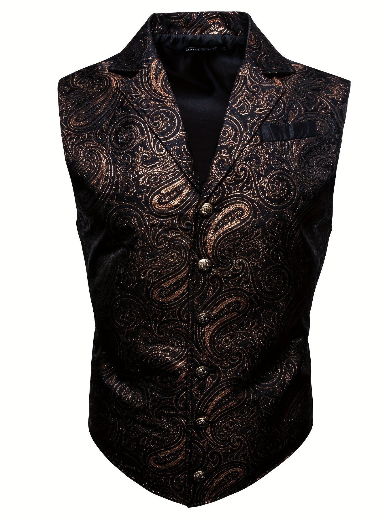 Large Green Satin Jacquard Floral Vest for Victorian Steampunk Gothic Events