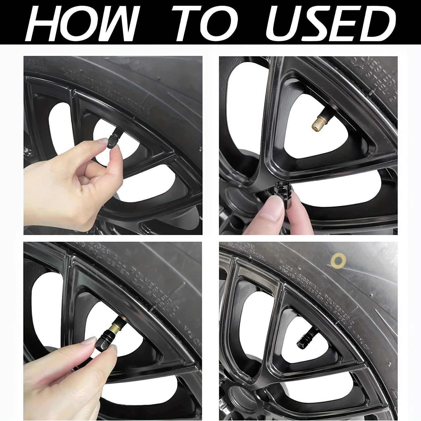 12 piezas de tapas de válvula de neumático de aluminio, a hexagonales, a prueba de polvo y de fugas, para coches, SUVs, bicicletas y camiones