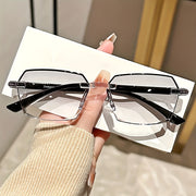 Unframed Rectangular Reading Glasses 3 Pairs Lightweight Comfortable Diopter +1.0 to +4.0