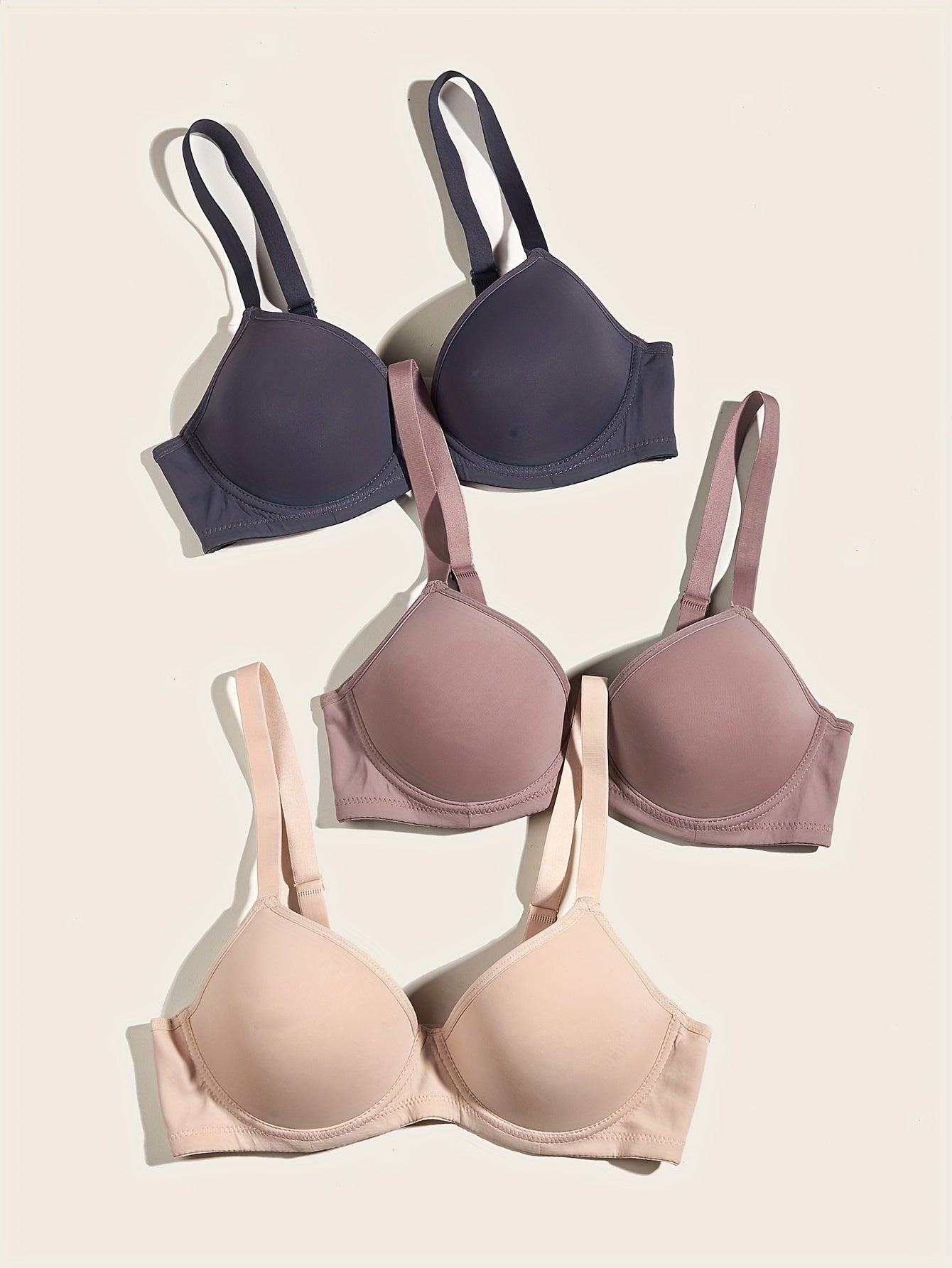 3 Ta Oson Qattiq T-Shirt Brass: Ayollar Ichki Kiymalari Uchun Qulay, Havo O'tkazuvchi Push Up Usuli