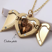 Heart Pendant Necklace with Custom Photo Print Valentine Gift for Couples Alloy Jewelry