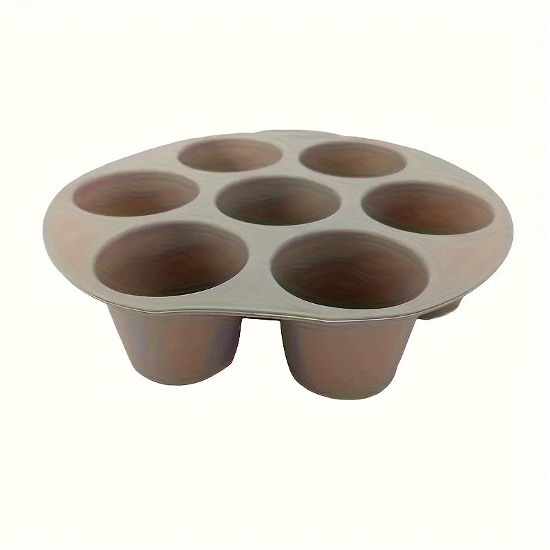 Molde para pastel de silicona antiadherente de 7 cavidades para freidora de aire, para mini pasteles, magdalenas, apto para alimentos