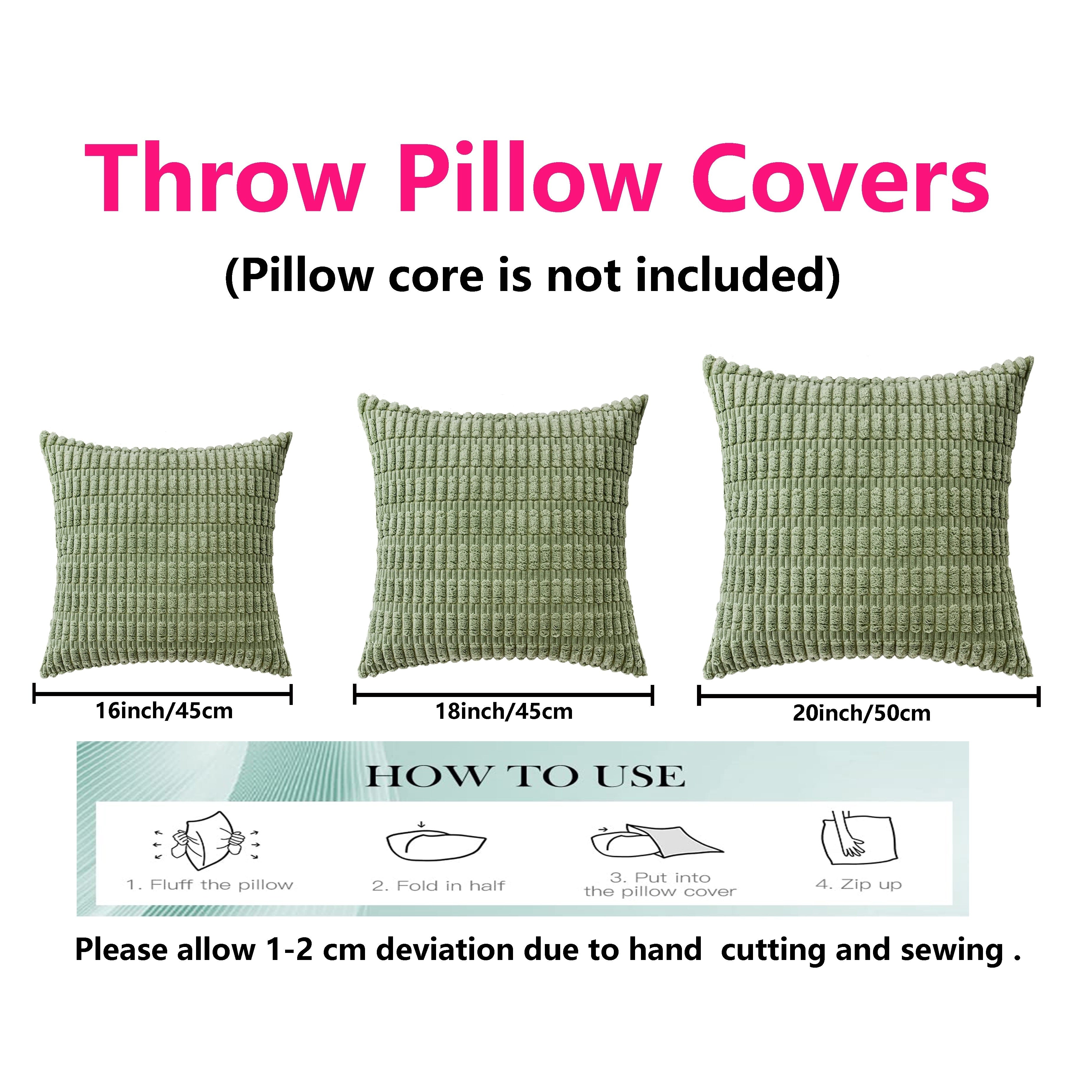 Corduroy tashlab yostiq qoplami Boho chiziqli bezakli yostiq uchun divan, yotoq, mehmonxona uchun 2 ta to'plam