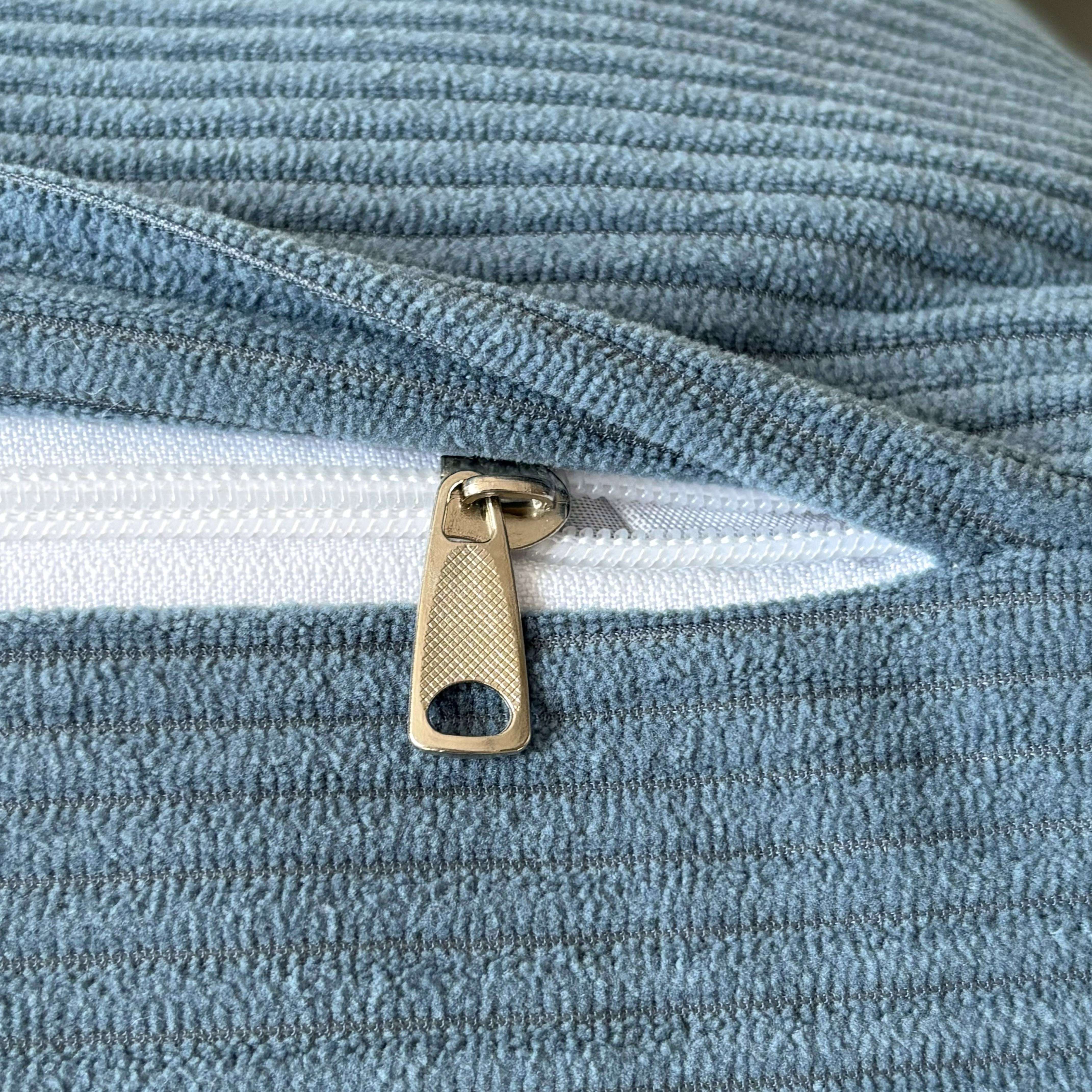 Подушка-кушетка для пола с полосатым дизайном, боковым хранением, мягкой поддержкой спины