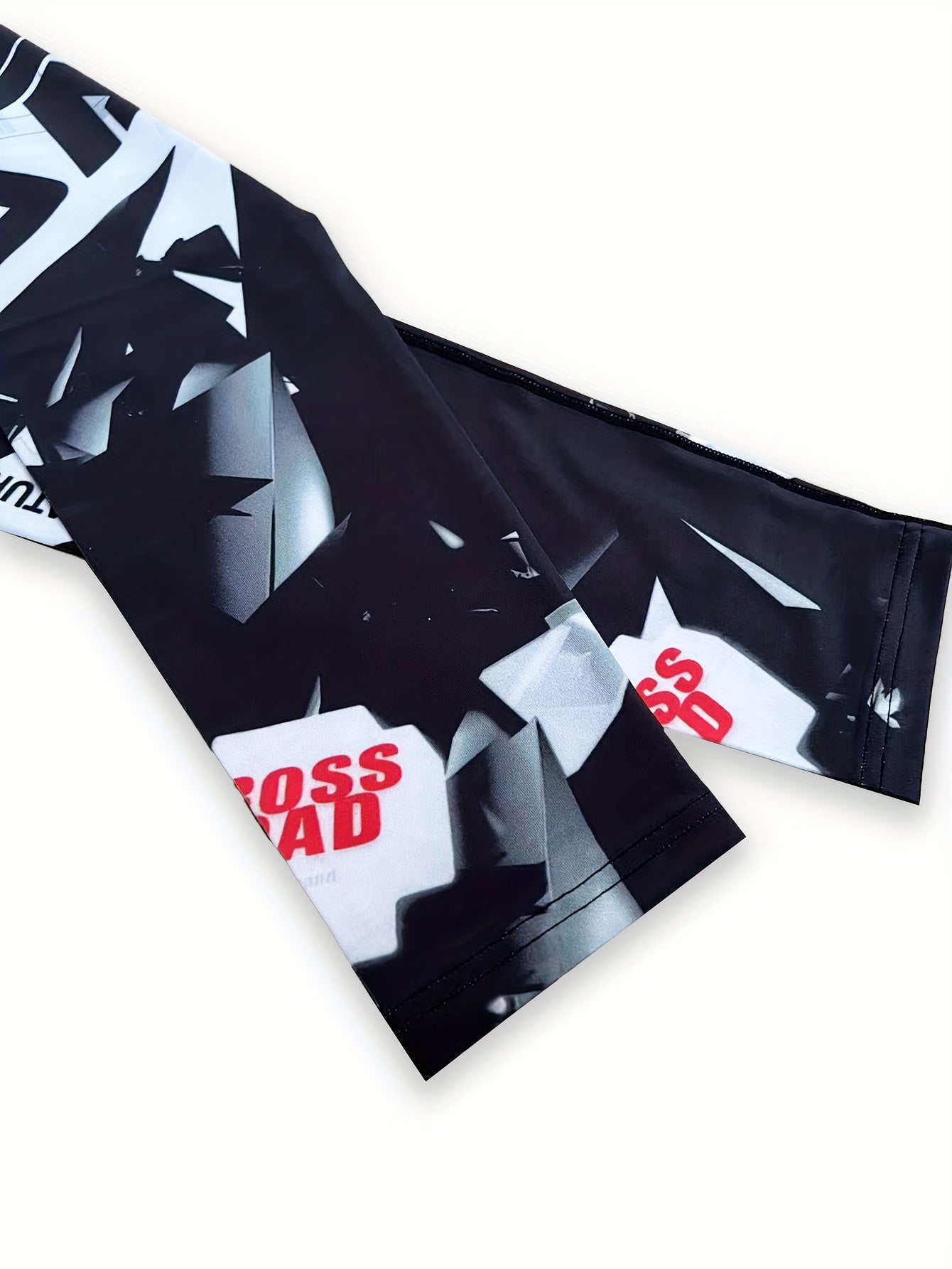 Men's White Camo Compression Sports Set Long Sleeve Top Shorts Fitness Gear