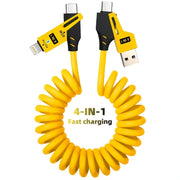 Universal 65W 4-in-1 High-Speed Charging Data Cable for Samsung, OnePlus, Mi, Huawei, Oppo, iPhone