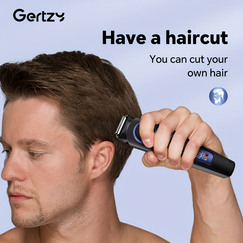 Recortadora eléctrica para hombres, barba, cuerpo, ajustable, carga USB