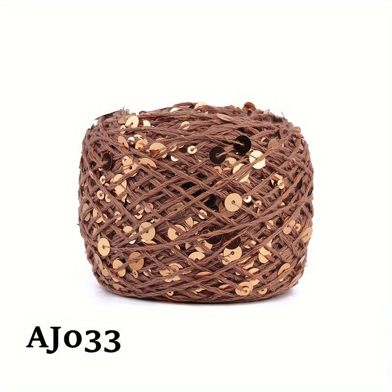 50g Sequin Cotton Yarn 3mm 6mm for Hand Sewing Crafts in Vibrant Colors