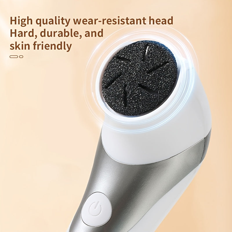 Rechargeable Electric Foot Scrubber with Two-Level Force Adjustment for Dead Skin and Calluses
