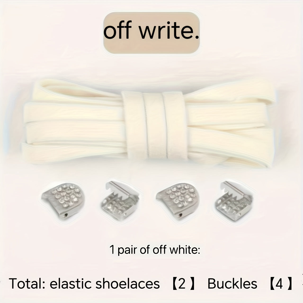 Unisex Elastic No-Tie Shoelaces Black White Flat Design Secure Buckle