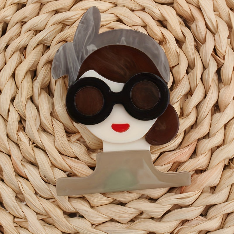 Acrylic Brooches for Women Cute Elegant Punk Fashion Accessories