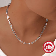 Unisex S925 Sterling Silver Hip-Hop Style Necklace for Men and Women