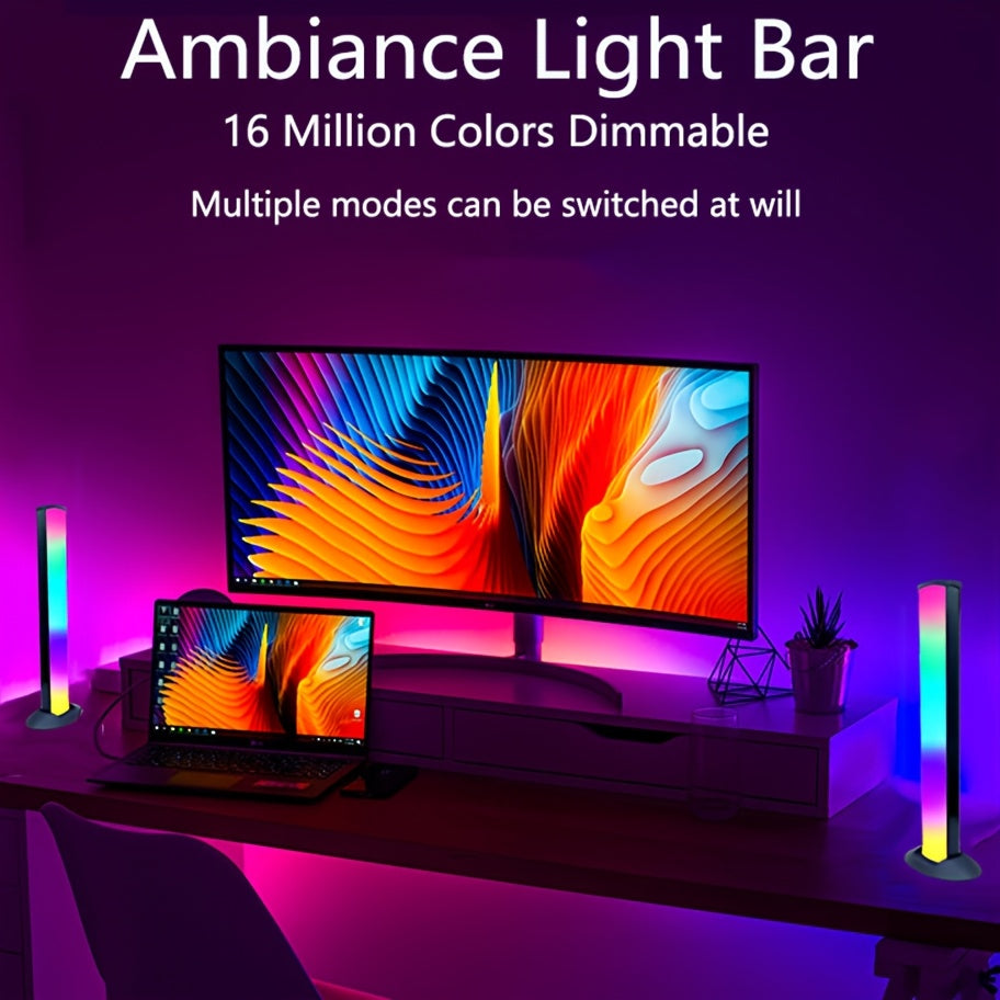 Smart LED Light Bars with App Control USB Powered Multi-Color Ambient Lighting for Gaming TV Backlight Home Office Living Room Parties