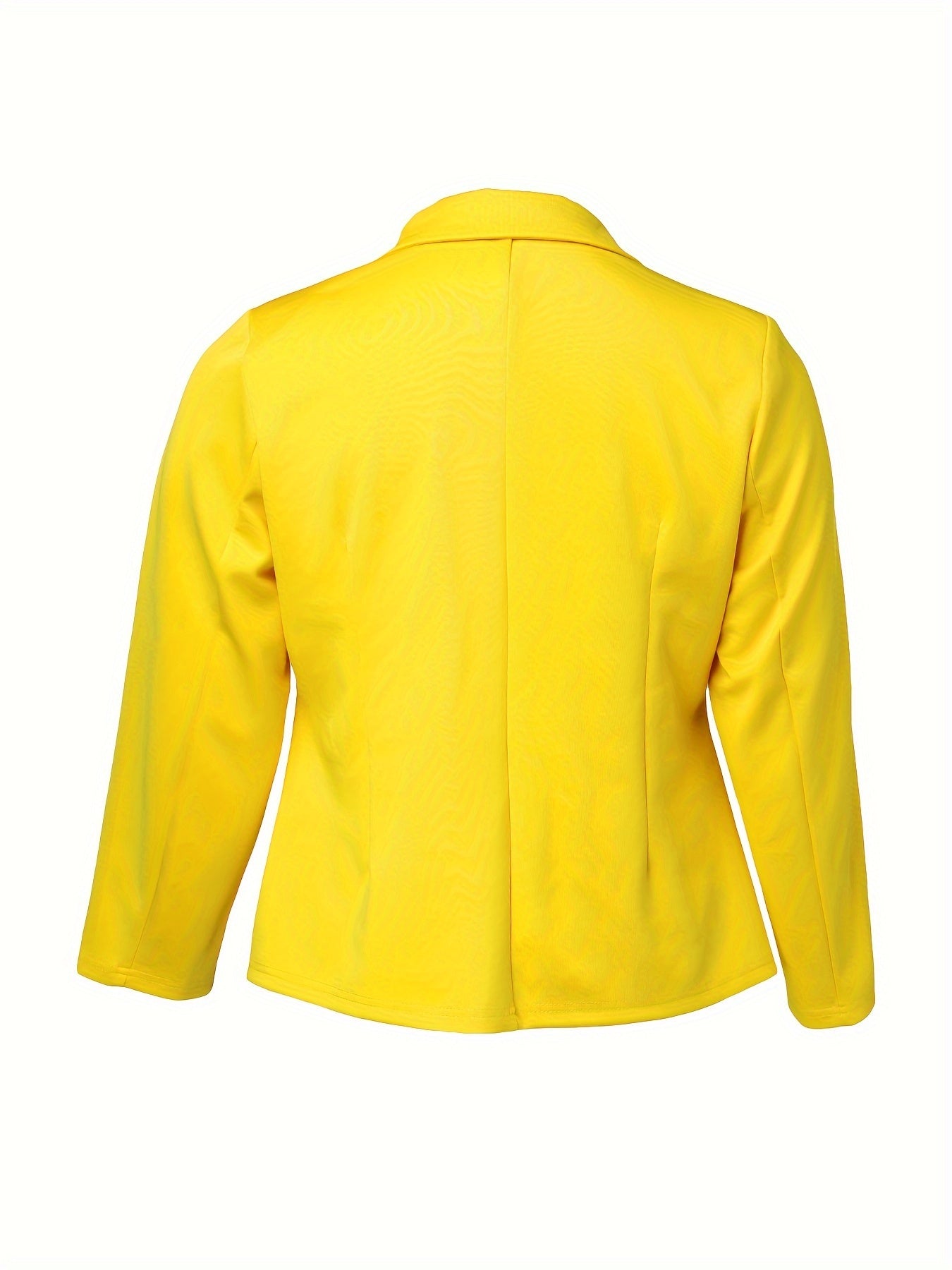 Plus Size Women's Solid Color Suit Set Blazer and Pants Office Wear