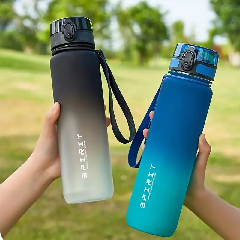 Leakproof Water Bottle with Time Marker and Carrying Strap for Teens and Adults