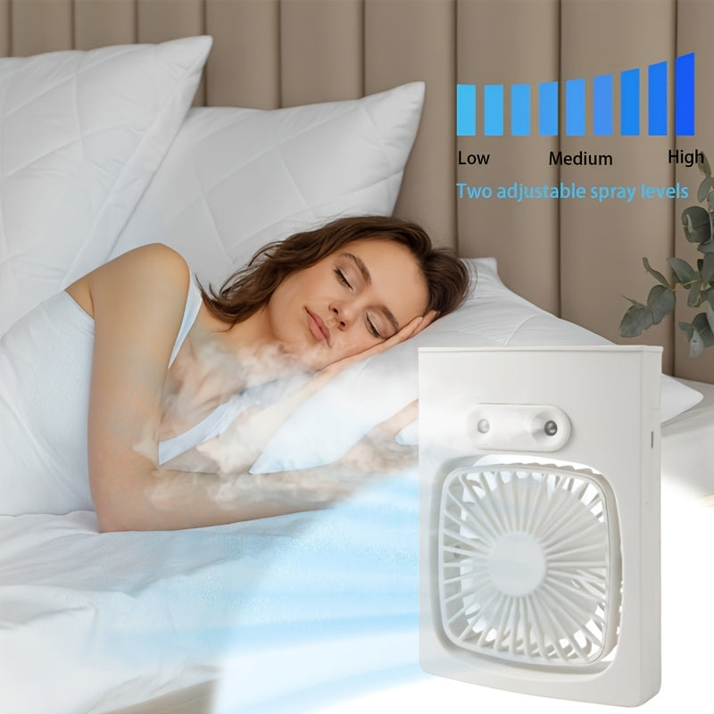 Portable Mini Air Cooler with Ice Water Function Rechargeable Battery USB Charging for Bedroom Office