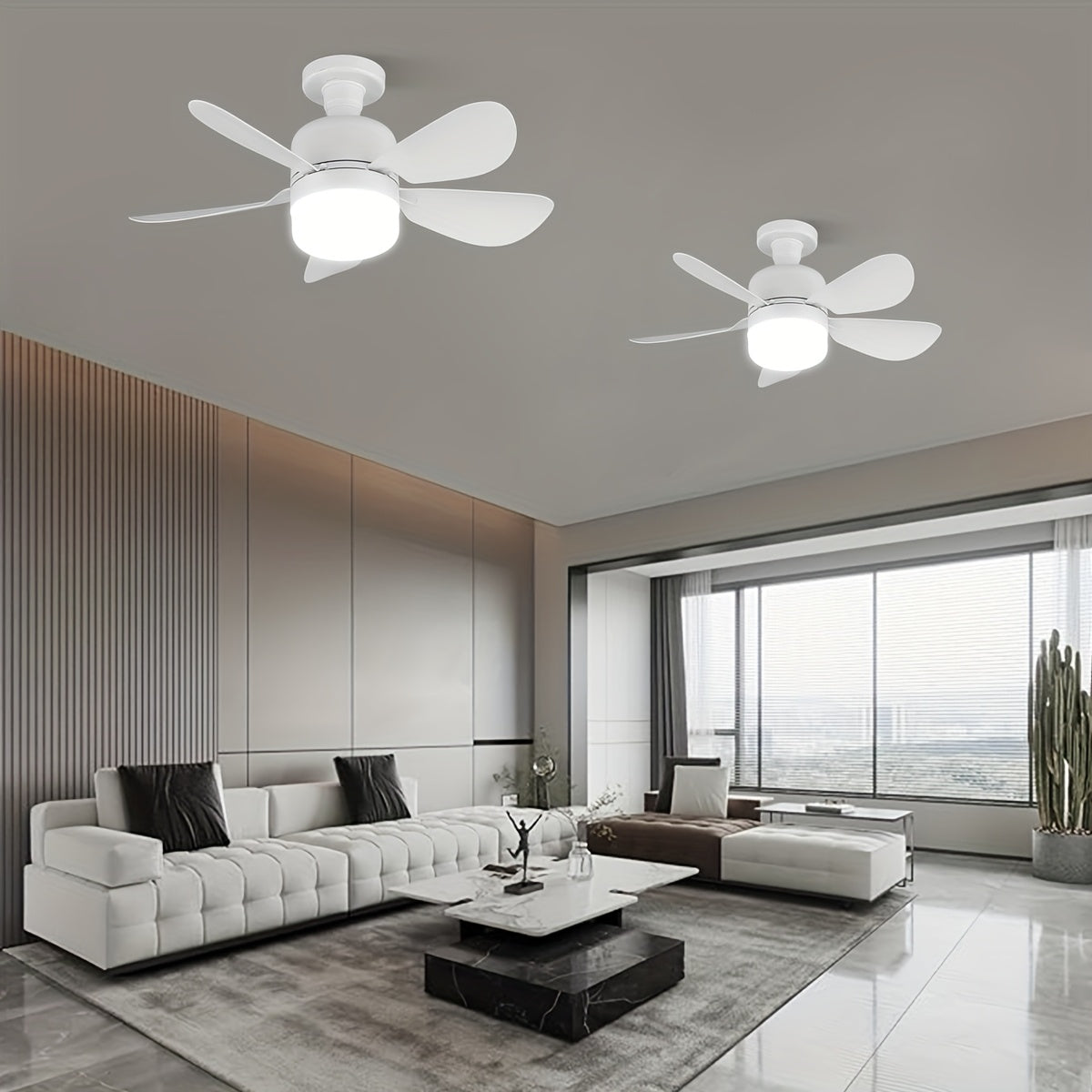Smart Ceiling Fan with LED Light, Adjustable Brightness, 3-Speed, Remote Control, Easy Installation