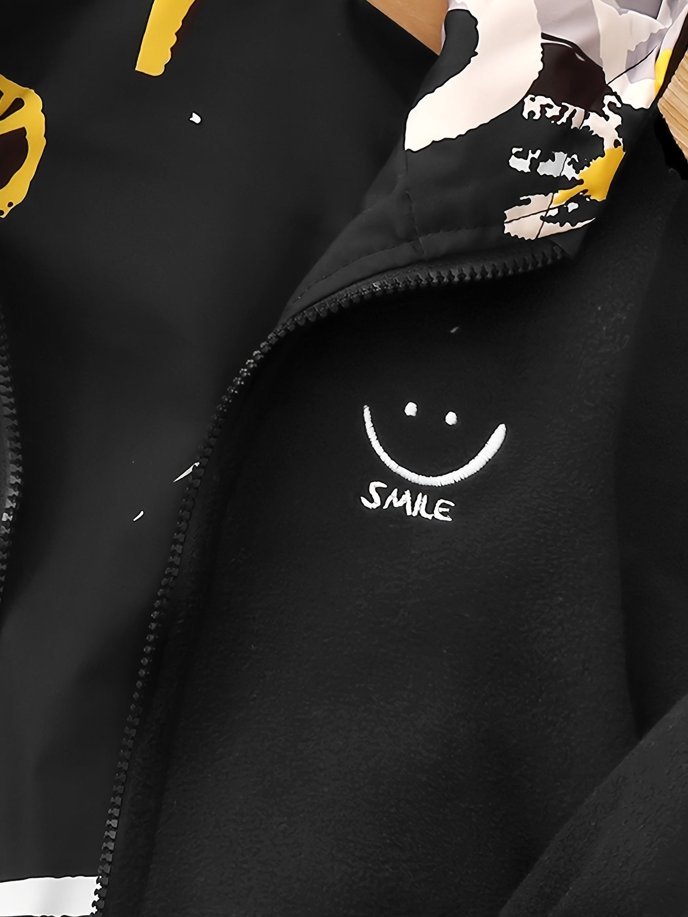 Детская двусторонняя флисовая куртка с геометрическим узором, капюшон на молнии для осени и зимы